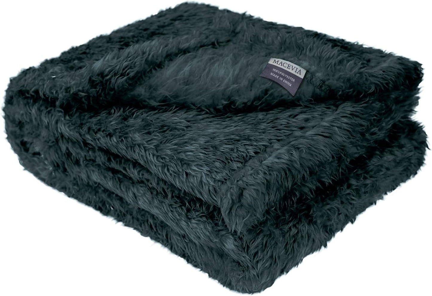 Fluffy Fleece Dog Blankets,Warm Soft Fuzzy Pets Blanket for Puppy,Small,Medium,Large Dogs and Cats,Plush Pet Throws for Bed,Couch,Sofa,Travel (24X29 Inch, Black & Dark Green)
