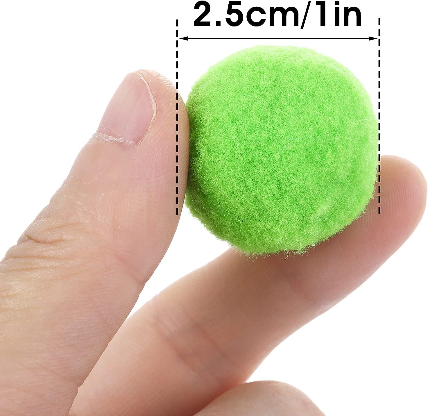 Large Cat Toy Balls, Soft Cat Balls 1Inch Kitten Pom Poms Ball Cat Play Toy (30 Pcs)