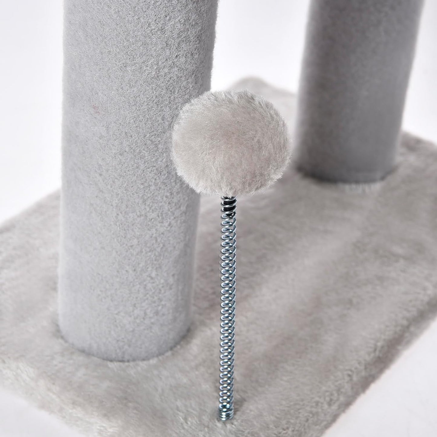 Scratching Post 20.5" Cat Tree with Tunnel Carpet Cat Tower Kitten Tree Cat Tree with Hanging Ball for Indoor Cat, Grey