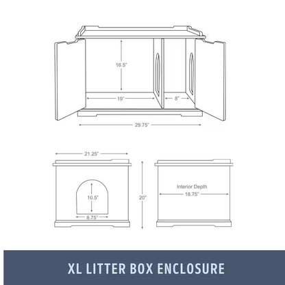 Wooden Pet House XL and Litter Box