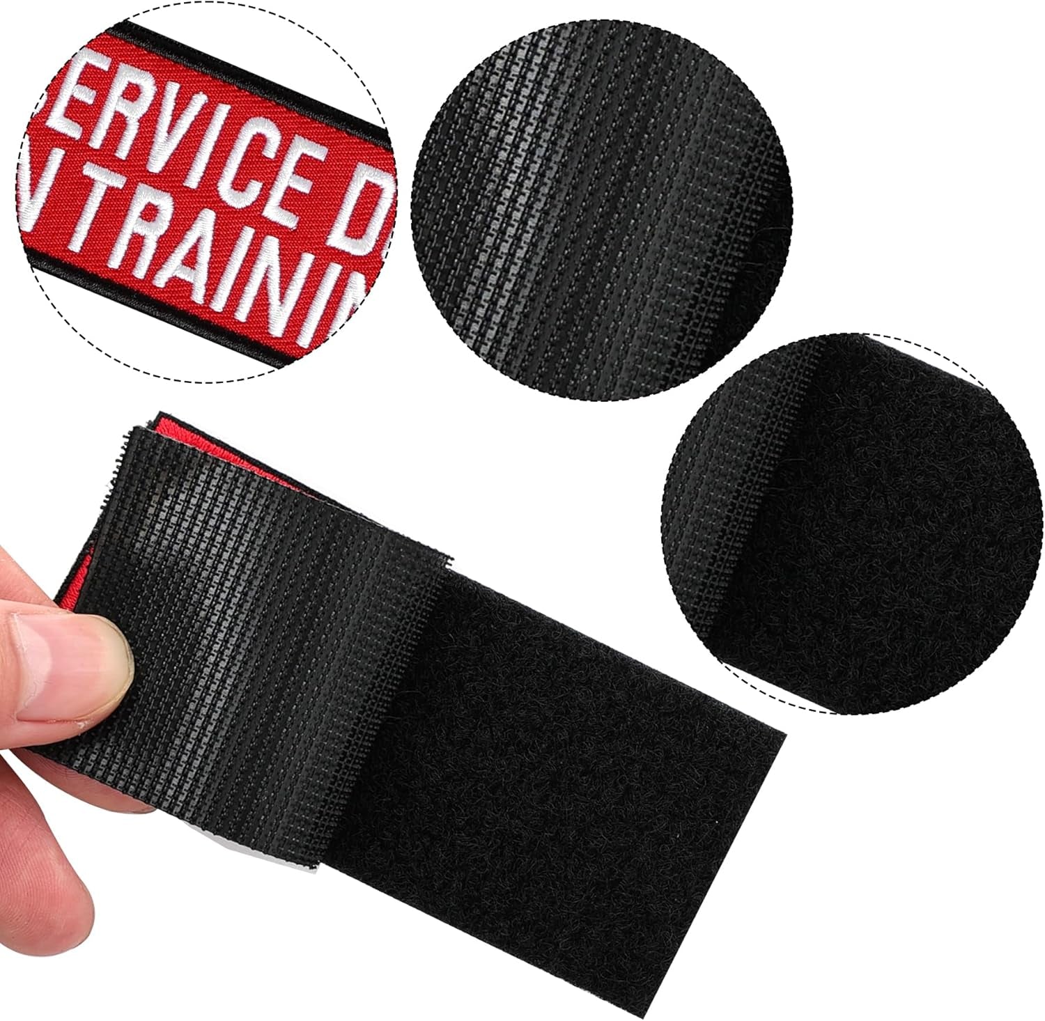 12 Pieces Removable Service Dog Vest Patches Do Not Pet in Training Emotional Support Dog Vest Patches(3.6 X 1.6Inch)