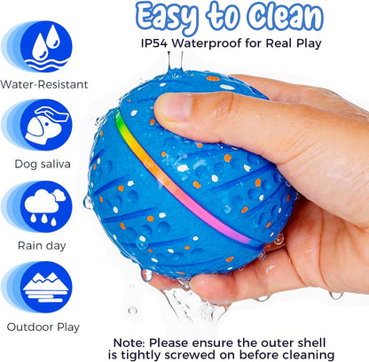 Interactive Dog Toys Ball, Light up Smart Automatic Dog Ball with 3 Modes, Motion Activated Rolling & Bouncing, Durable ETPU Dog Toy for Small Dogs, Keeps Dogs Busy & Reduces Boredom