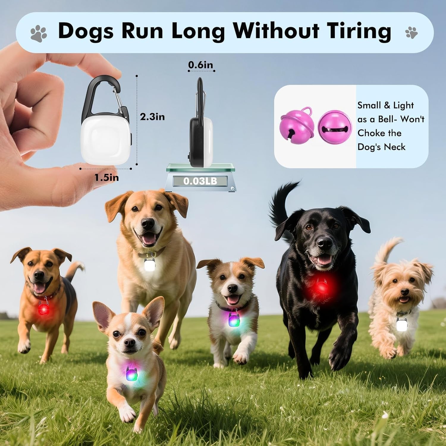 Dog Lights for Night Walking,2 Pack LED Rechargeable Safety Dog Collar Light Clip on with 4 Modes,Ip68 Waterproof for Night Walking,Camping,Running, Hiking, Cycling