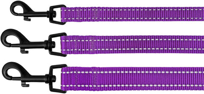 Dog Leash Durable Pet Leash for Walking Training Running for Dogs (Reflective, Purple, L)