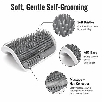 4Pcs Cat Brush Cat Corner Self Groomer Softer Pet Wall Corner Massage Comb Corner Scratcher Pet Grooming Brush Comb Grooming