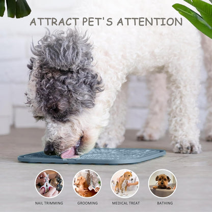 2 Pack Lick Mat for Dogs,Cats,Upgraded 8.5×8.5 Inches Licking Mats with Suction Cups,Slow Feeder Licking Pad for Anxiety Relief and Boredom Reducer,Suitable for Dog Training