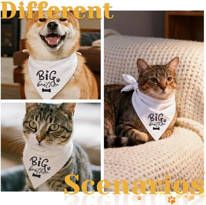 Pet Dog Cat Bandana for Women Girls Big Sister Bandanas Scarf for Cat Dog Travel Accessories for Short Long Trip Small Medium Dogs Cats Pets Triangle Bandanas for Wedding Christmas Birthday