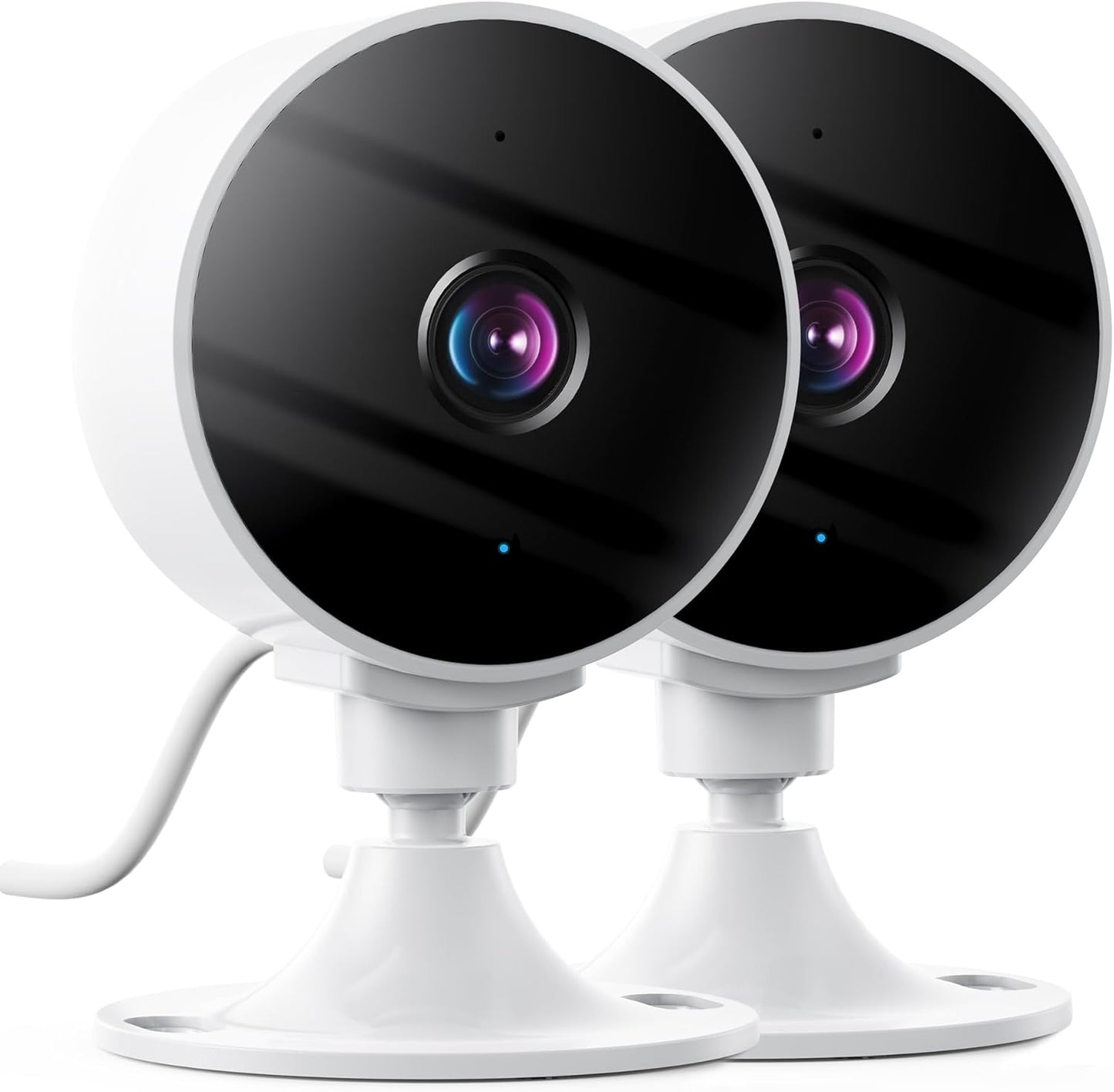 2K Wireless Cameras for Home Security Camera, Pet Camera Indoor with Phone App, Night Vision, Motion Alert, 24/7 Sd&Cloud Record, Two-Way Audio, Security Camera Indoor Works with Alexa&Google