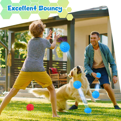Squeaky Dog Toys for Aggressive Chewers, Indestructible Dog Balls for Aggressive Chewers, Squeaky Balls for Dogs, Interactive Toys for Large Dogs, Funny Heavy Duty Ball