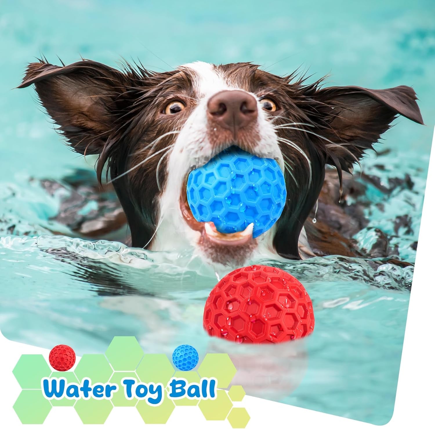 Squeaky Dog Toys for Aggressive Chewers, Indestructible Dog Balls for Aggressive Chewers, Squeaky Balls for Dogs, Interactive Toys for Large Dogs, Funny Heavy Duty Ball
