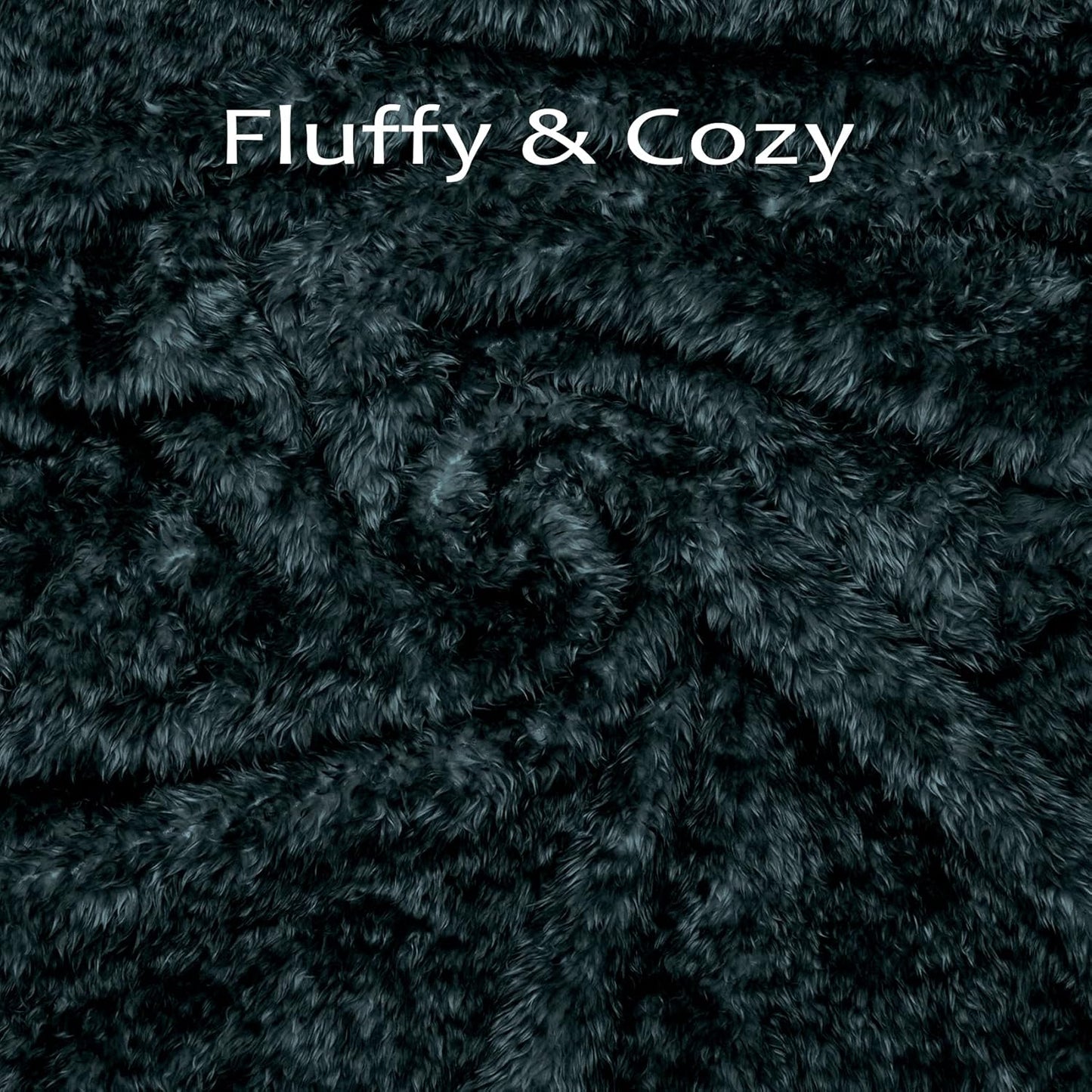 Fluffy Fleece Dog Blankets,Warm Soft Fuzzy Pets Blanket for Puppy,Small,Medium,Large Dogs and Cats,Plush Pet Throws for Bed,Couch,Sofa,Travel (24X29 Inch, Black & Dark Green)