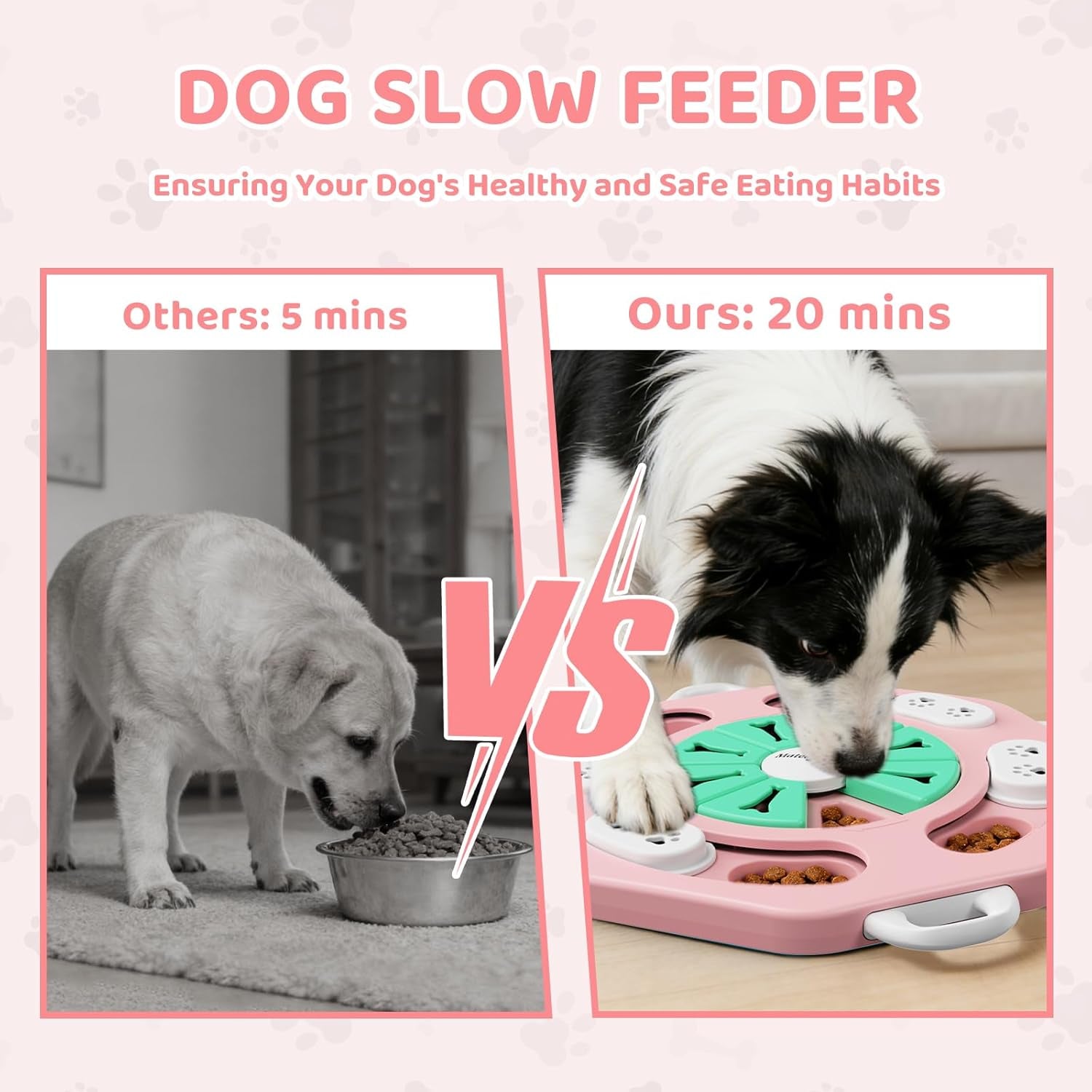 Dog Puzzle Toy, Interactive Dog Toys to Keep Them Busy, Enrichment Toys for Dogs, Treat Dispensing Dogs Toy with Slow Feeder for Smart Breeds, IQ Training & Brain Stimulation, 2 Levels